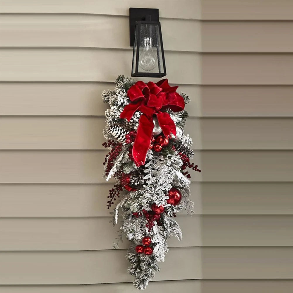 Christmas Red Ball Ornament Holiday Wreath or Garland