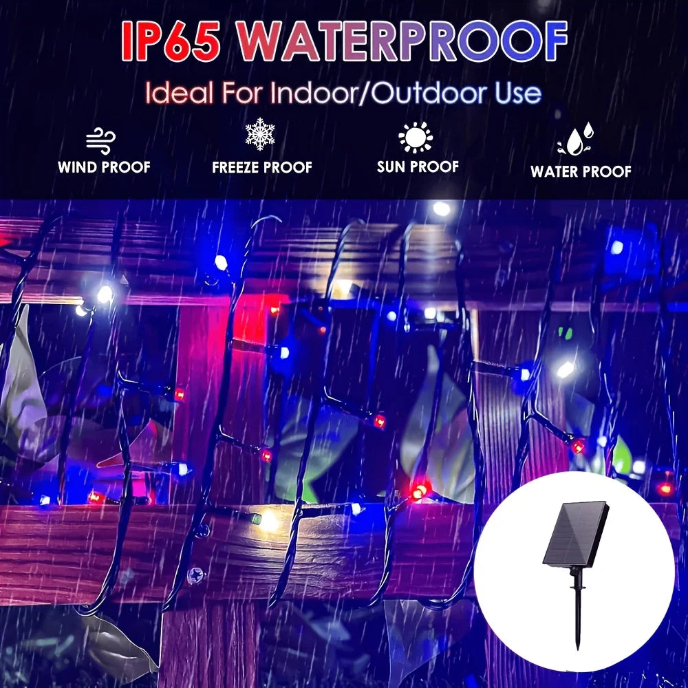 , Solar LED Lights IP65 Waterproof 8 Modes