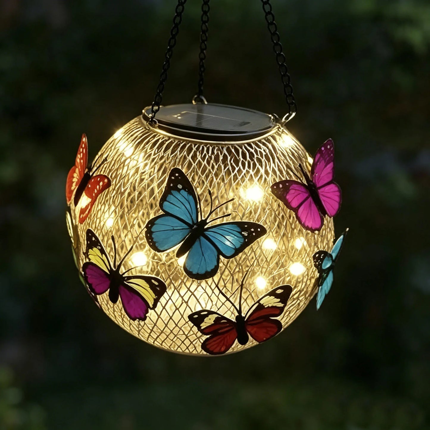 2pc Solar Butterfly Mesh Light