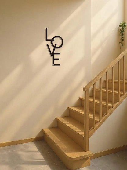 Vintage Black Gothic Love Metal Wall Sign