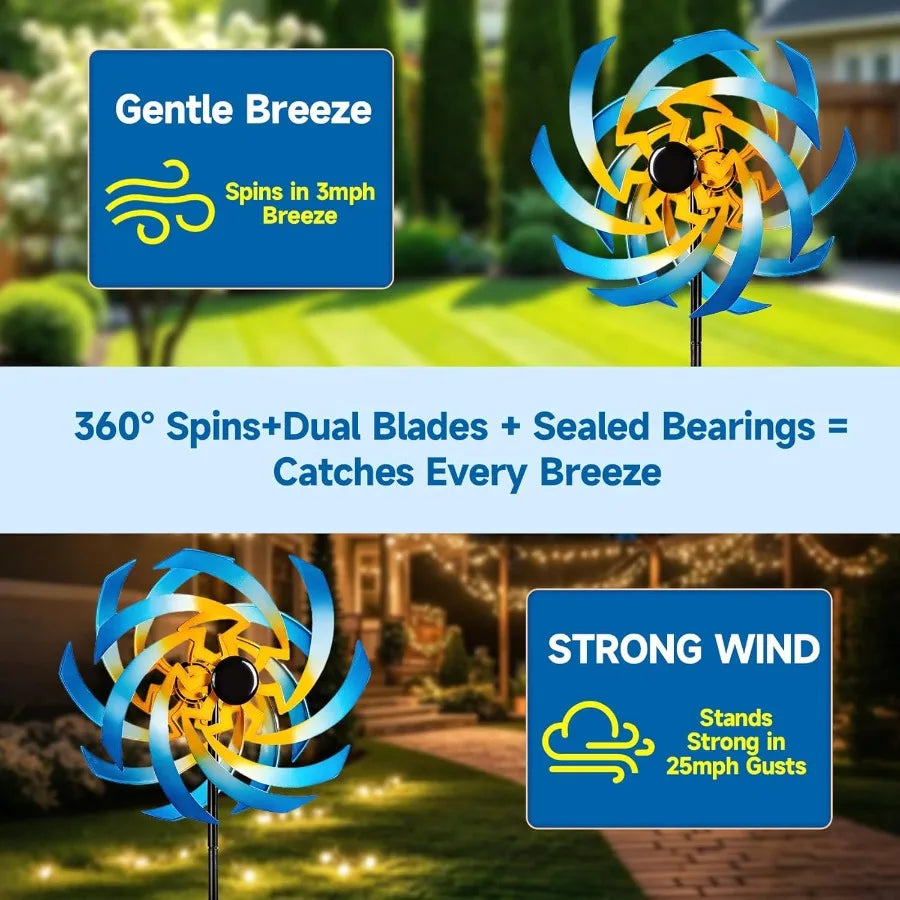 360°Metal Kinetic Wind Sculpture Spinner