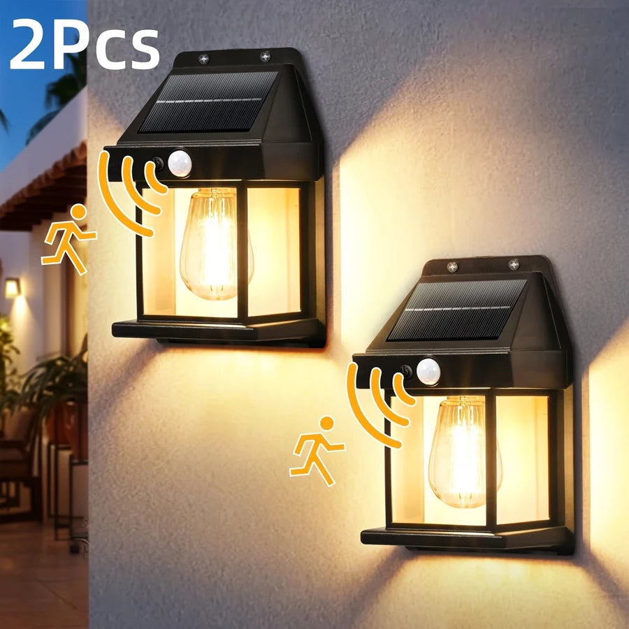4/2-Pack Outdoor Solar Wall Lights