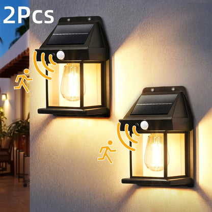 4/2-Pack Outdoor Solar Wall Lights