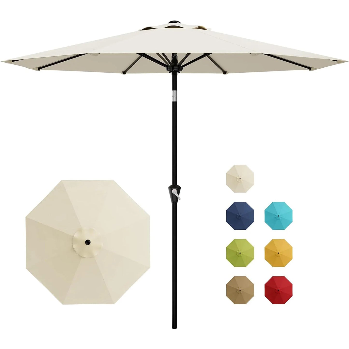 10FT Patio Umbrella With Crank Lift & Tilt
