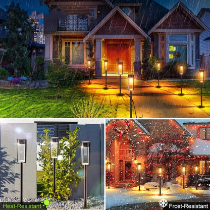 6 Pack Solar Pathway Lights Outdoor