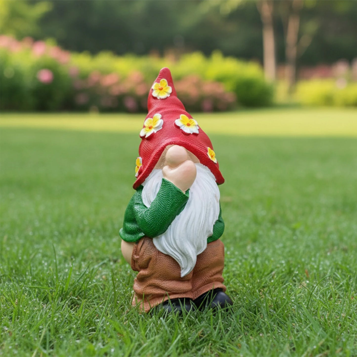Cute Resin Gnomes Garden Statues with Pooping Design