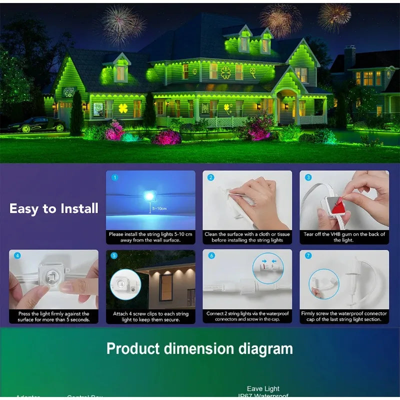 Outdoor LED Light String Strip