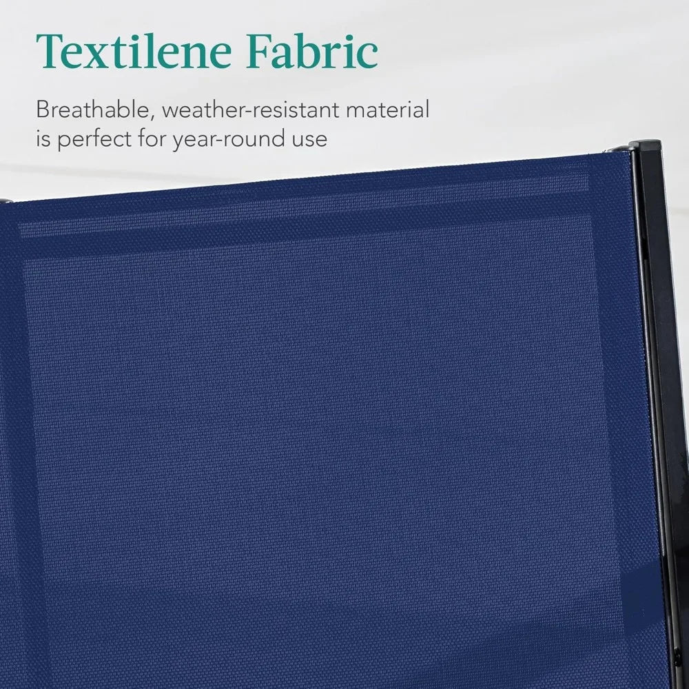 4-Piece Outdoor Textilene Patio Conversation Set