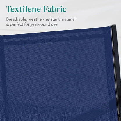 4-Piece Outdoor Textilene Patio Conversation Set