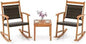 Acacia Wood Rocker with Side Table