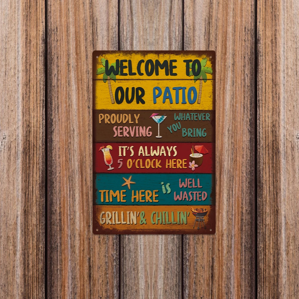 Cocktail Metal Tin Sign