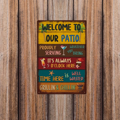 Cocktail Metal Tin Sign