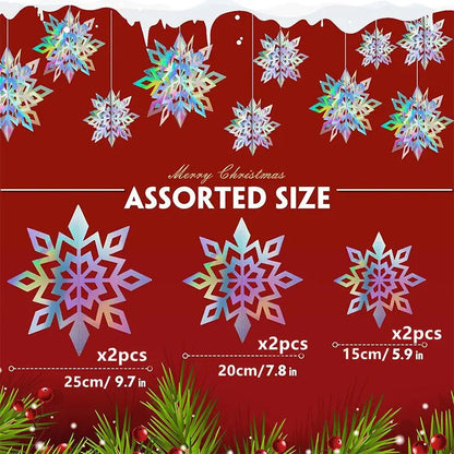 Snowflake Decor 3D Paper Snowflake Hanging Ornaments