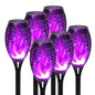 4/6/8/12Pcs Solar Flickering Outdoor Flame Torch Light