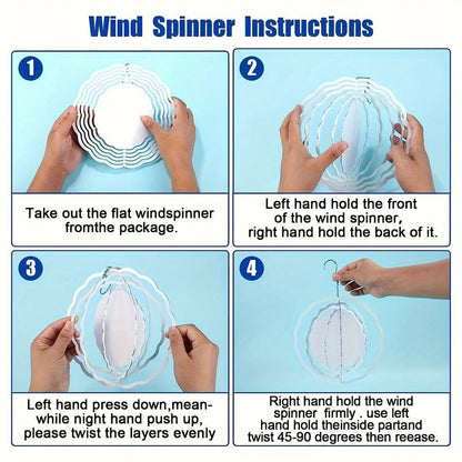 2D Fall Thanksgiving Metal Wind Spinner