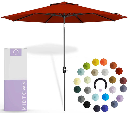 10-Year-No-Fade 9 Ft Patio Umbrella with Terylast Fabric