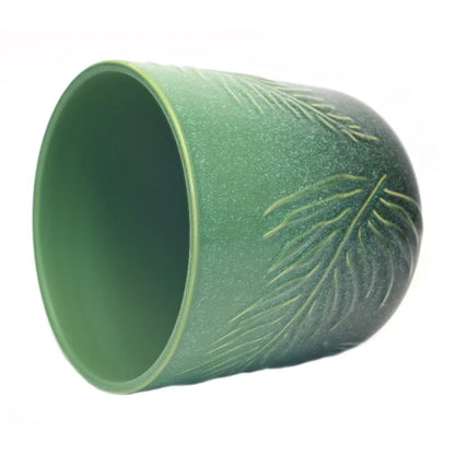 8-Inch Ceramic Planter with Botanical Design