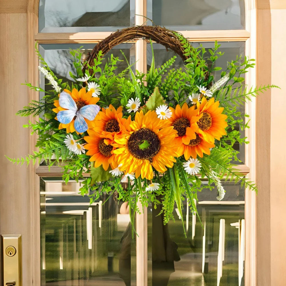 Sunflower Wreath for Front Door