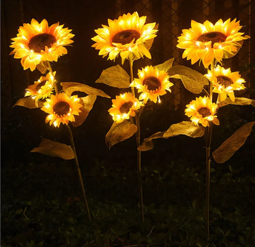 Outdoor Solar Sunflowers Waterproof LED Lawn Light