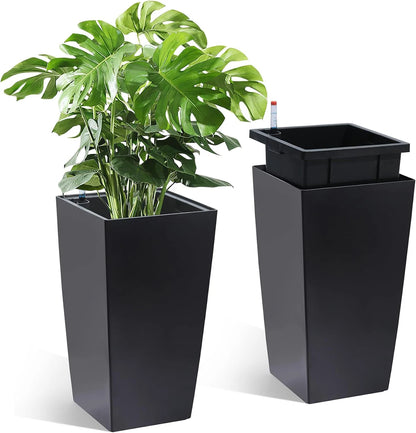 Large Plant Pots with Drainage Holes＆ Water Level Monitor