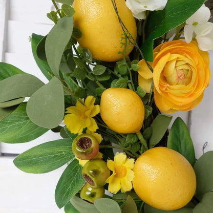 20 inch Artificial Lemon Wreath