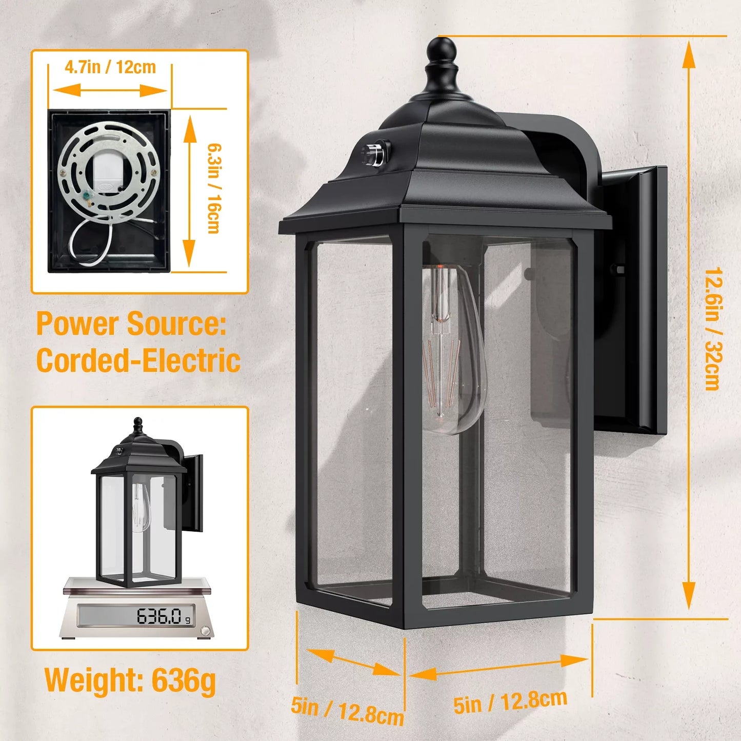 Outdoor Lights 2 Sets Porch Lights Outdoor Wall Lantern Decor