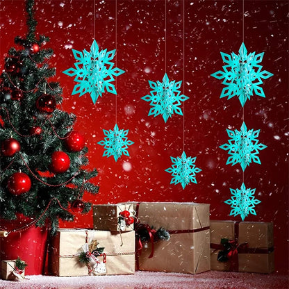 Snowflake Decor 3D Paper Snowflake Hanging Ornaments