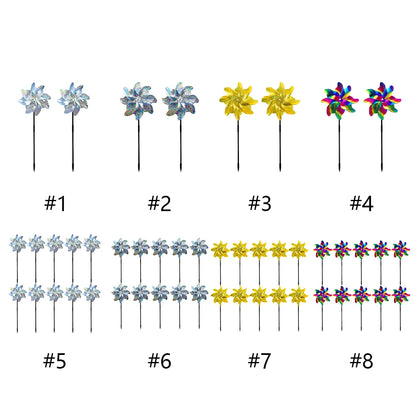 2/10pcs Bird Repeller Windmill Spinner
