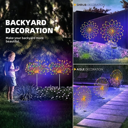 Solar Firework Lights Outdoor IP65 Waterproof Solar 8 Lighting Modes