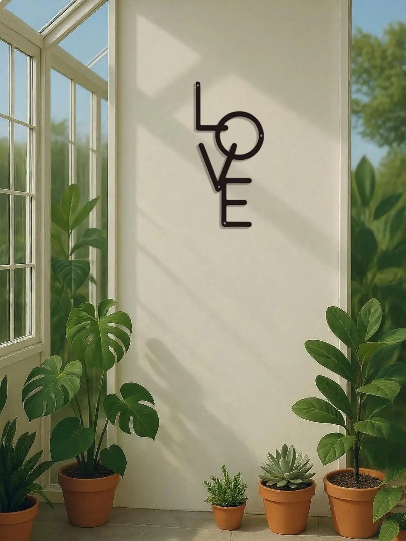 Vintage Black Gothic Love Metal Wall Sign