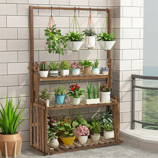 Heavy Duty Hanging Plant Stand for Indoor Outdoor