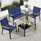 4-Piece Outdoor Textilene Patio Conversation Set
