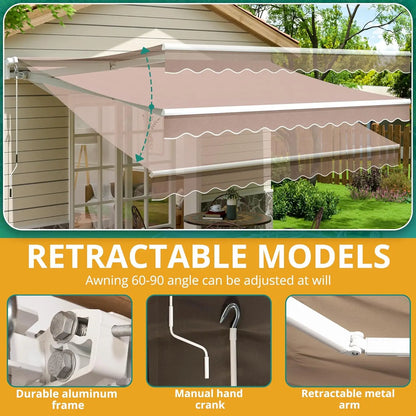 Retractable Awning 13 x 8 ft Sun Shade