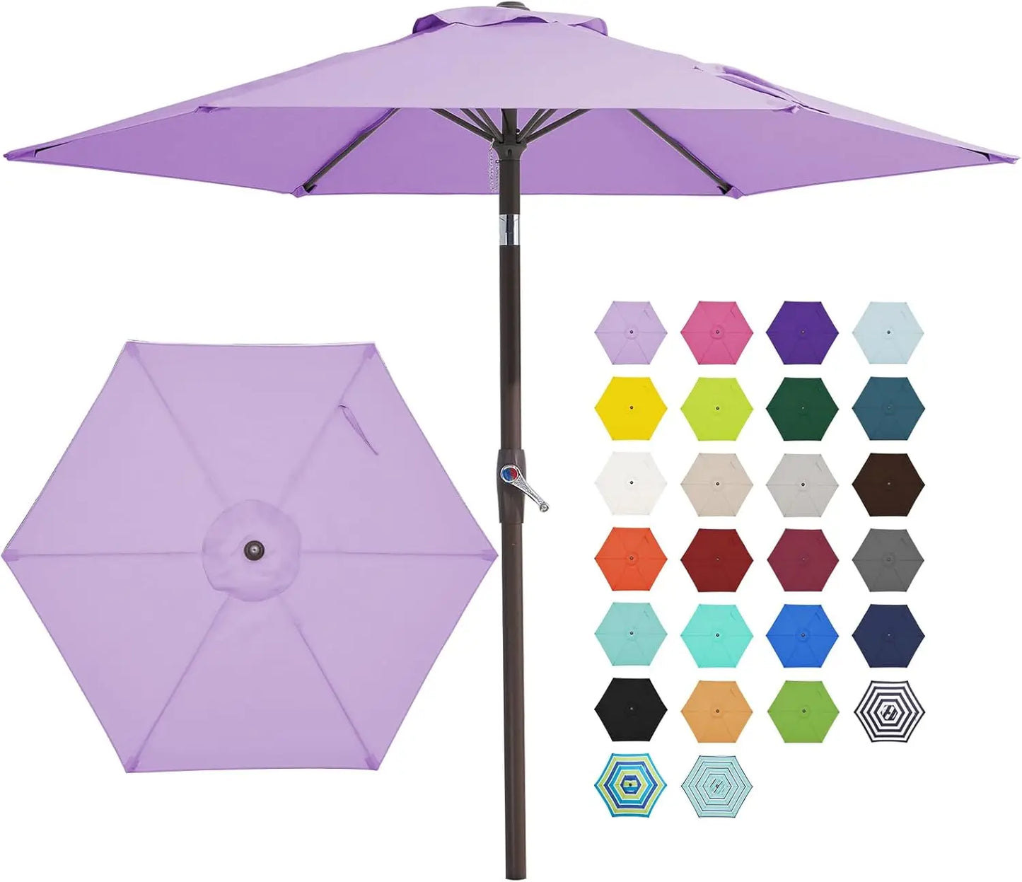 7.5FT Outdoor Patio Umbrella with Tilt and Crank