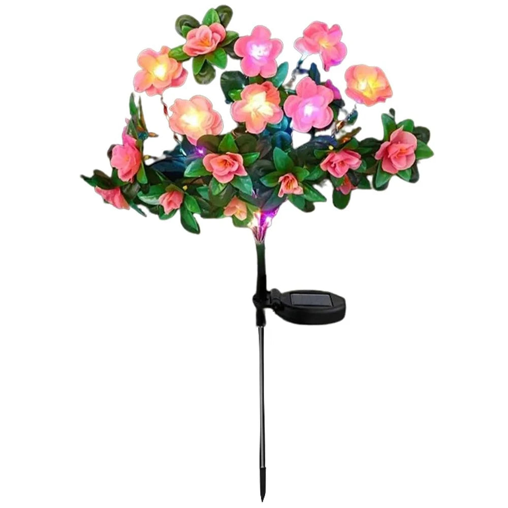 LED Solar Light Waterproof Azalea Flowers