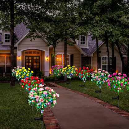 LED Solar Light Waterproof Azalea Flowers