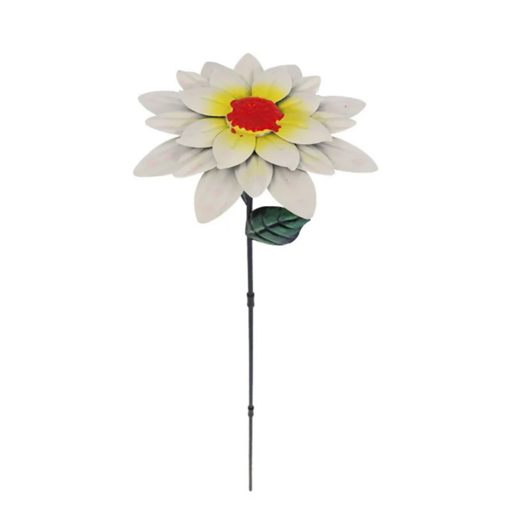 Decorative Metal Daylily Flower Garden Stakes