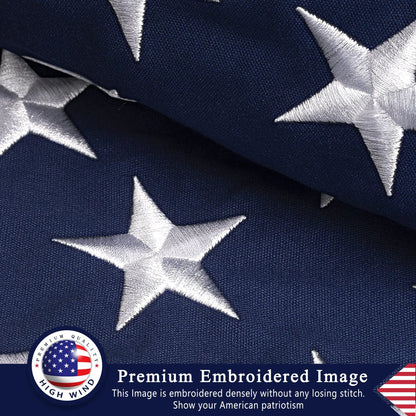 59x35in Heavy Duty American Flag with Brass Grommets