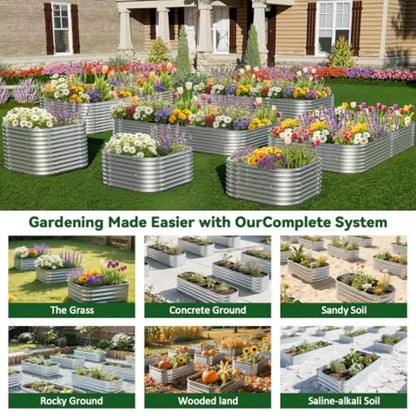 4 Pcak 2x2FT Raised Beds for Gardening