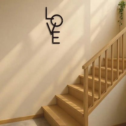 Vintage Black Gothic Love Metal Wall Sign