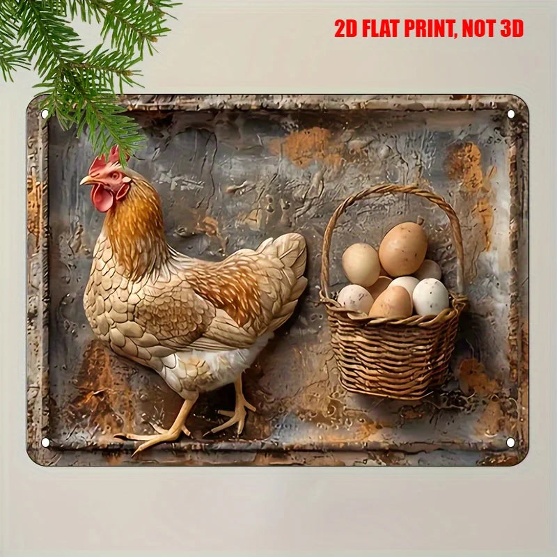 8x12 inch rustic metal wall art
