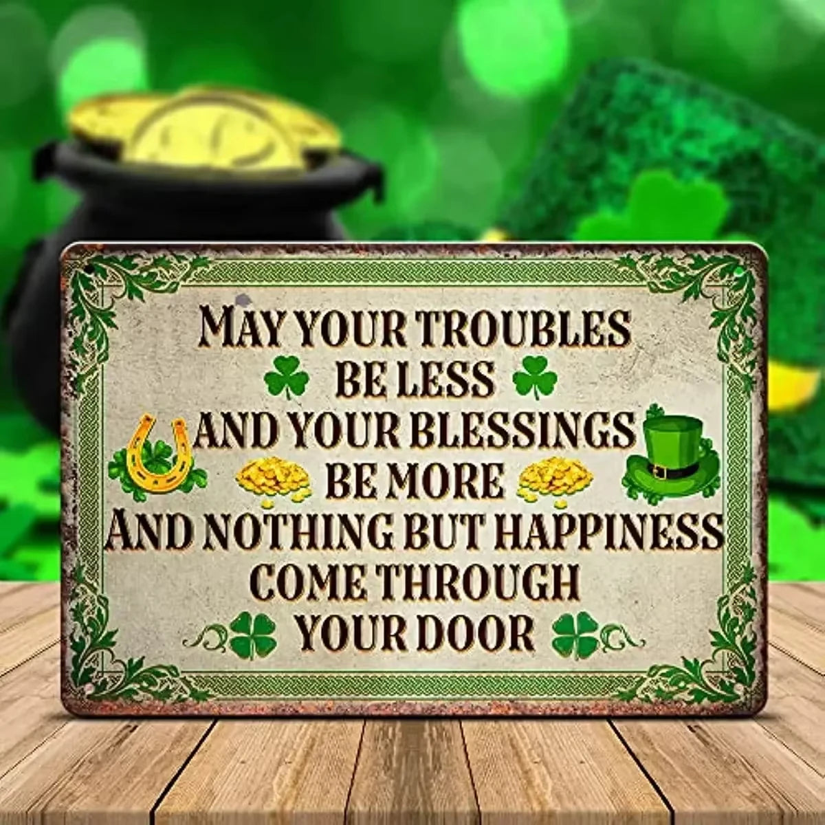 St Patrick Day Decor Metal Sign