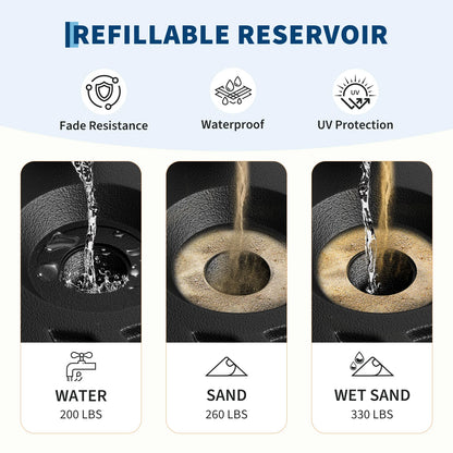 Heavy-Duty Water-Filled Patio Umbrella Base Stand
