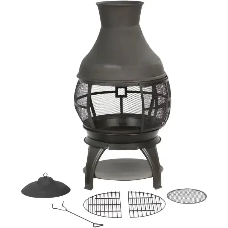 Wood Burning Chimenea Outdoor Fireplace