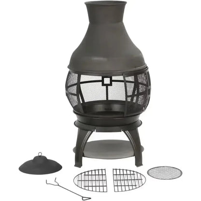 Wood Burning Chimenea Outdoor Fireplace