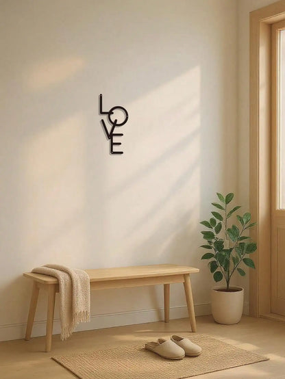 Vintage Black Gothic Love Metal Wall Sign