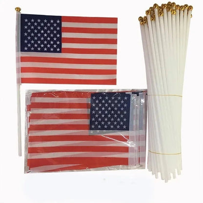 10PCS American Stick Flags
