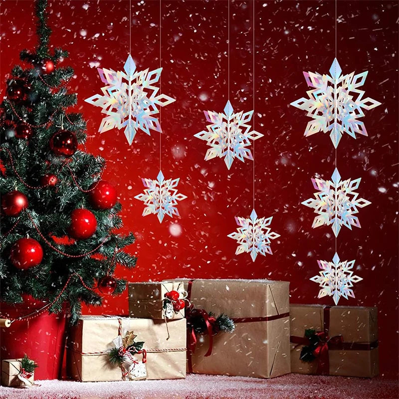 Snowflake Decor 3D Paper Snowflake Hanging Ornaments