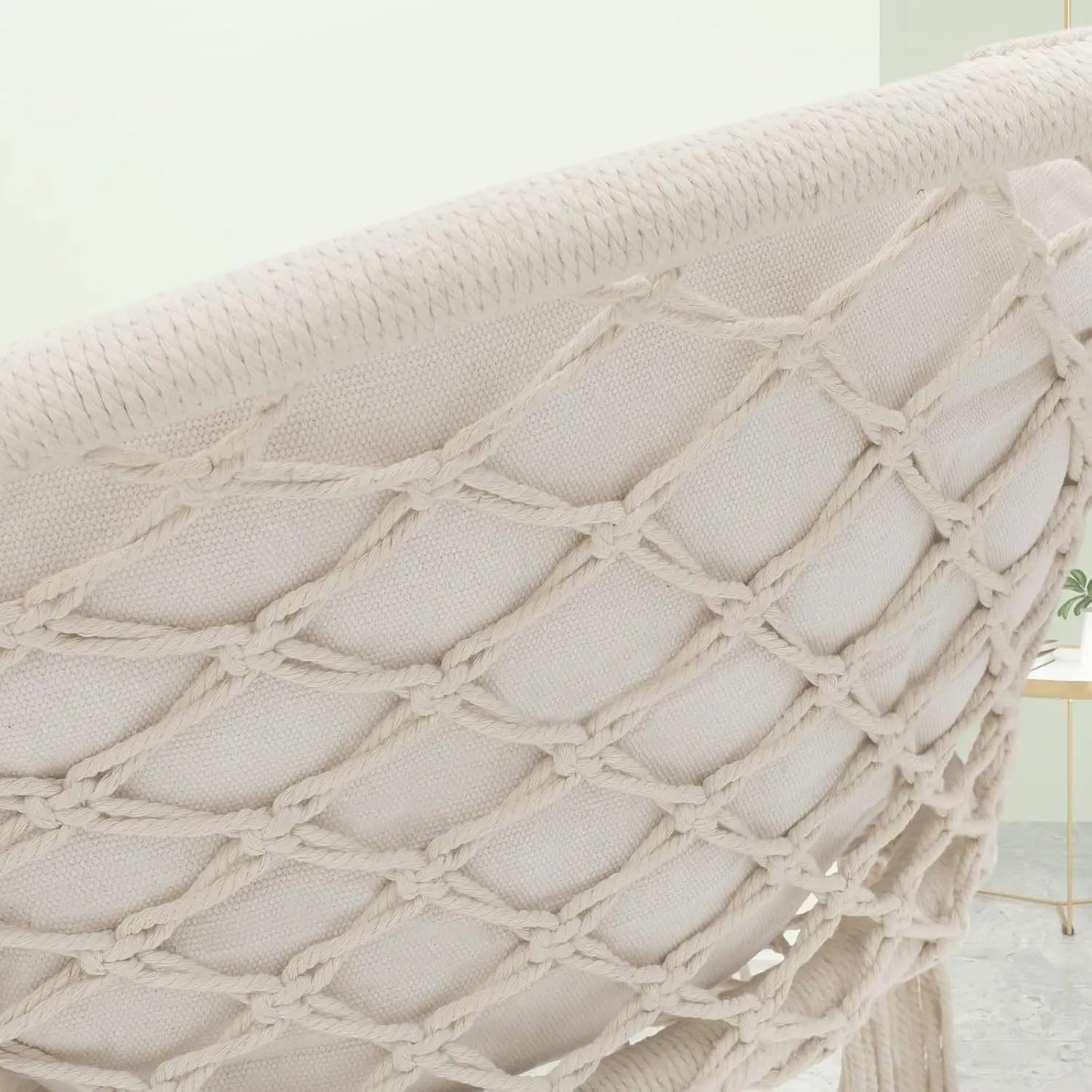 Hanging Swing Chair with Large Thick Cushions