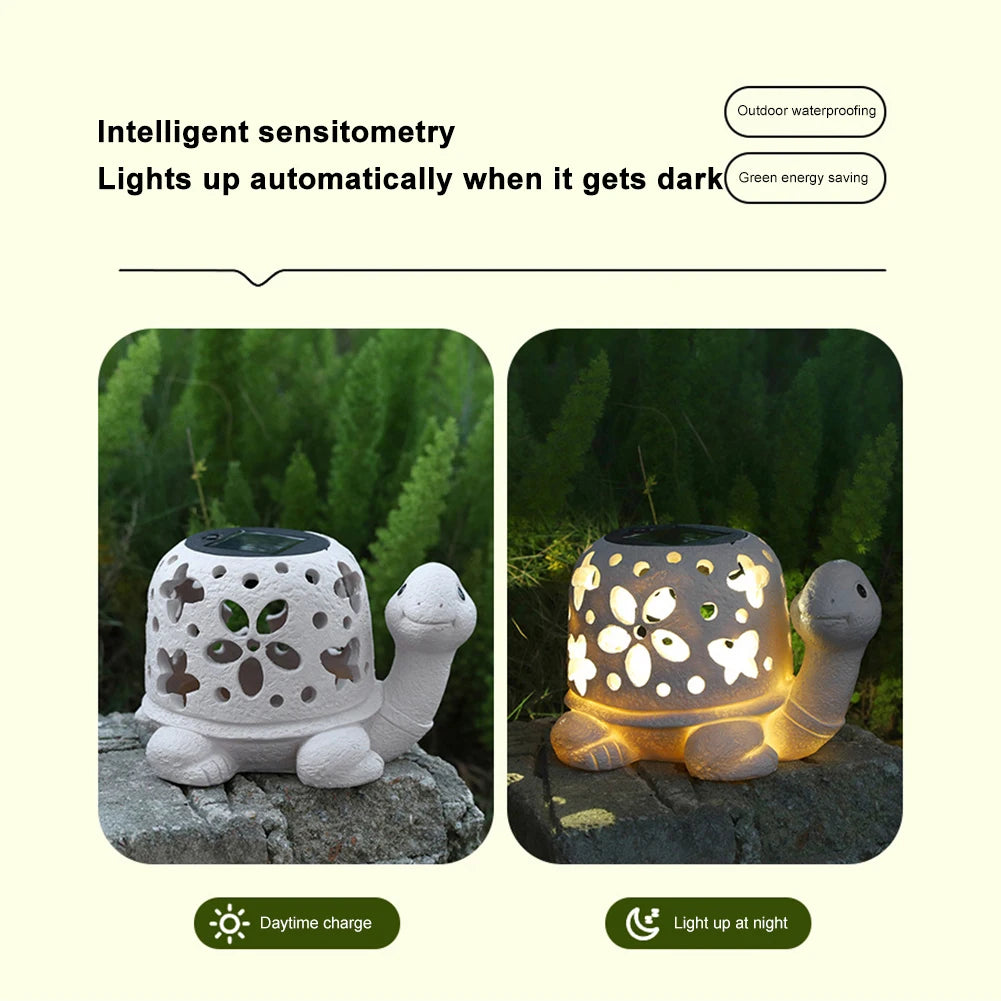 Solar Turtle Statue Light